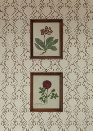 Etched Pineapple Wallpaper - Chestnut: lifestyle