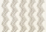 Scrolling Fern Frond - Chestnut - Ivory Linen
