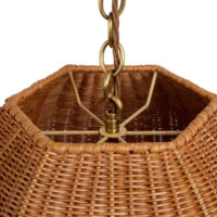 David Netto - The Rattan Big Bad Kitty Hanging Light - With Chain gallery