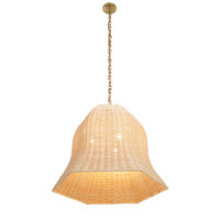 David Netto - The Rattan Big Bad Kitty Hanging Light - With Chain gallery