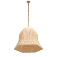 David Netto - The Rattan Big Bad Kitty Hanging Light - With Chain gallery