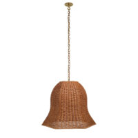 David Netto - The Rattan Big Bad Kitty Hanging Light - With Chain gallery