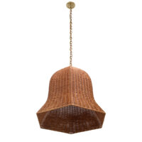 David Netto - The Rattan Big Bad Kitty Hanging Light - With Chain gallery