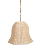 David Netto - The Rattan Big Bad Kitty Hanging Light - With Chain