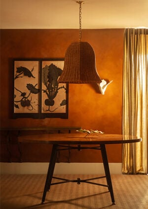 David Netto - The Rattan Big Bad Kitty Hanging Light - With Chain: lifestyle