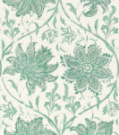 Palampore Blossom - Emerald - Ivory Linen