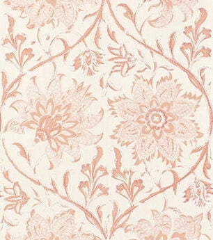 Palampore Blossom - Indian Pink - Ivory Linen