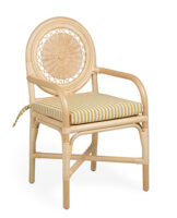 The Rattan Carousel Dining Chair - With Arms