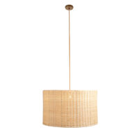 The Rattan Drum Hanging Light - With Diffuser gallery