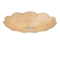 The Rattan Scallop Flush Ceiling Light - Large gallery