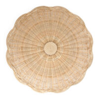 The Rattan Scallop Flush Ceiling Light - Large gallery