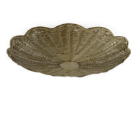 The Rattan Scallop Flush Ceiling Light - Large gallery