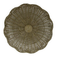 The Rattan Scallop Flush Ceiling Light - Large gallery