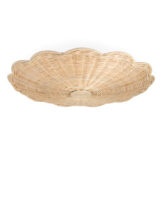 The Rattan Scallop Flush Ceiling Light - Large