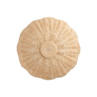The Rattan Scallop Flush Ceiling Light - Small gallery
