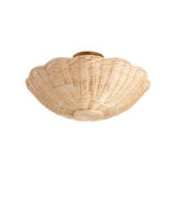 The Rattan Scallop Flush Ceiling Light - Small