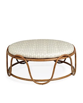 The Rattan Round Ribbon Bench